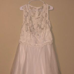 ModCloth White midi/knee length White dress nwot